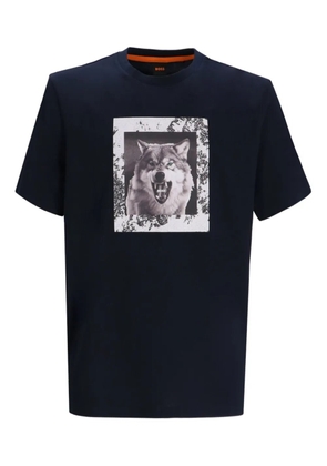 BOSS graphic crew-neck T-shirt - Blue