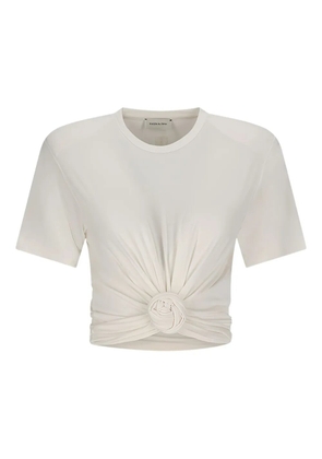 Magda Butrym knot-detailing T-shirt - Neutrals