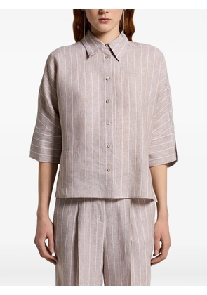 Peserico striped buttoned shirt - Neutrals