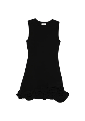 SANDRO ruffle knitted mini dress - Black