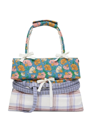 Moschino floral-print tote bag - Blue