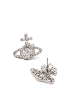 Vivienne Westwood Olympia crystal orb earrings - Silver