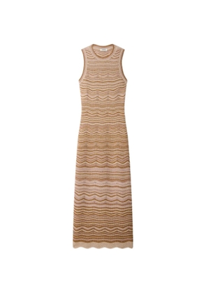 SANDRO sleeveless midi dress - Neutrals