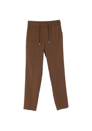 SANDRO elasticated straight-leg trousers - Brown