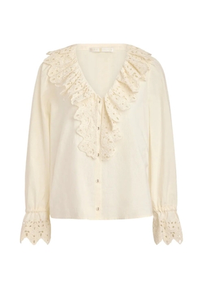 Marie Oliver Eden ruffled blouse - Neutrals