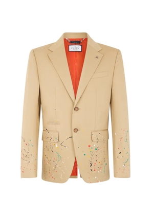 Philipp Plein paint-splash blazer - Neutrals