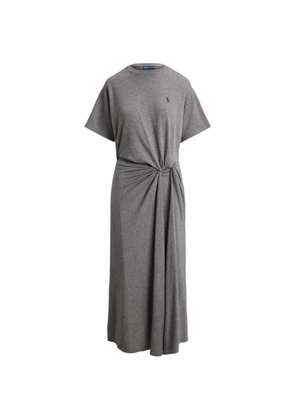 Polo Ralph Lauren twisted T-shirt midi dress - Grey