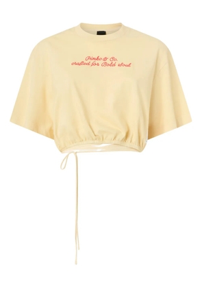 PINKO drawstring T-shirt - Yellow