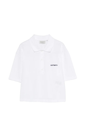 Carhartt WIP logo-embroidered polo top - White