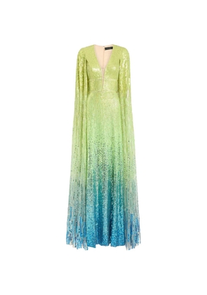 Jenny Packham Easy Breezy sequined maxi dress - Green