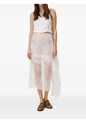 PNK round-neck patch-detail top - White