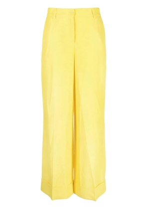 P.A.R.O.S.H. pressed-crease straight-leg trousers - Yellow