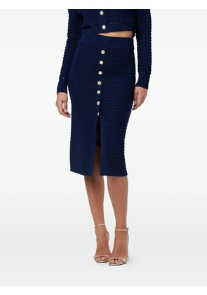 Toccin Tani button knitted pencil skirt - Blue