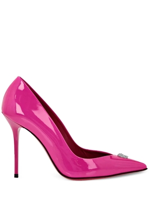 Philipp Plein pointed-toe leather pumps - Pink