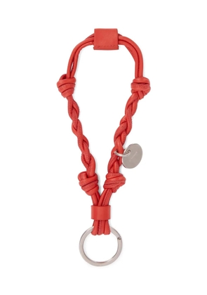 Jil Sander Tangle knotted leather keyring - Orange