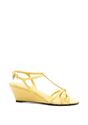 Prada T-strap wedge sandals - Yellow