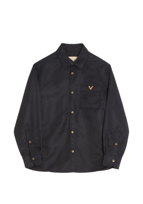 Valentino Garavani nylon shirt jacket with VGold - Black