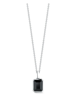 Mateo emerald-cut onyx necklace - Silver