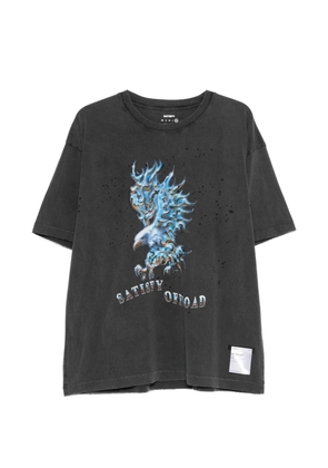 Satisfy distressed graphic-print T-shirt - Black
