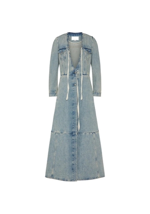 Maison Margiela patchwork tie-detail coat - Blue