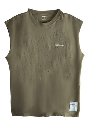 Satisfy MothTech™ distressed sleeveless vest - Green