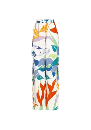 Amir Slama printed cargo trousers - White