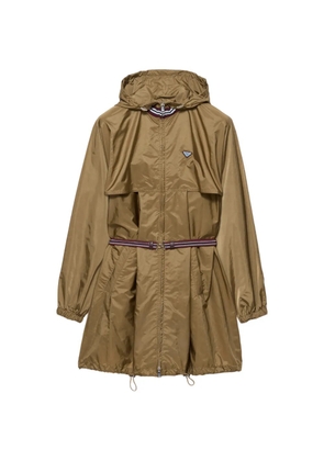 Prada lightweight Re-Nylon raincoat - Brown