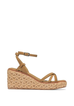 Bernardo Cairo criss-cross wedge espadrilles - Neutrals