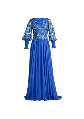 Tadashi Shoji floral long-sleeve dress - Blue