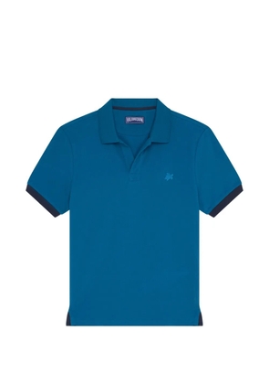 Vilebrequin embroidered turtle pique polo shirt - Blue