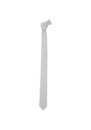 Emporio Armani polka dot tie - White