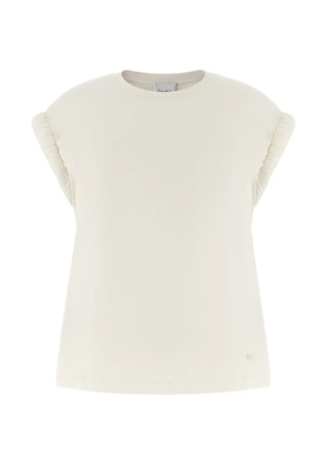 Nude rolled-sleeve T-shirt - Neutrals