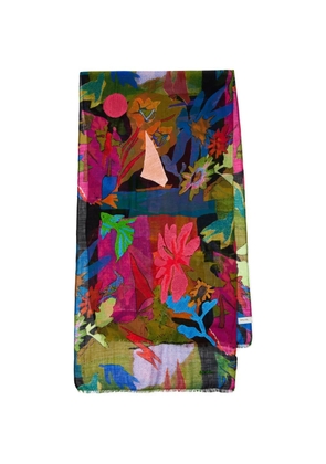 Paul Smith River Collage floral scarf - Pink