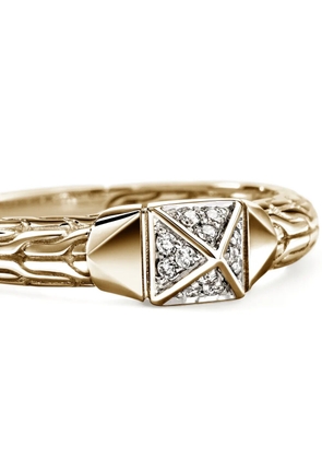 John Hardy gold diamond stud ring