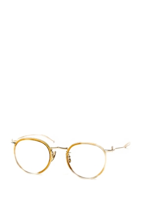 pine round-frame glasses - Gold
