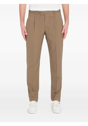 PT Torino pleated virgin wool trousers - Brown