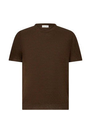 Roberto Collina textured knitted T-shirt - Brown