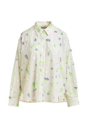 Essentiel Antwerp floral embroidered shirt - Green
