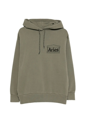 Aries temple-print hoodie - Green