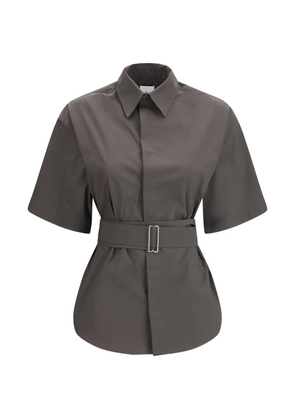 SA SU PHI belted short-sleeve shirt - Grey