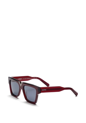 VALENTINO GARAVANI EYEWEAR geometric-frame sunglasses - Red