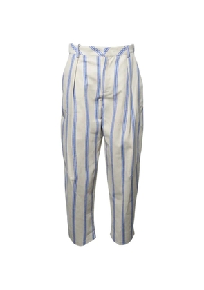 FRONT STREET 8 striped trousers - White