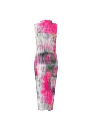 Issey Miyake Obscure pleated midi dress - Pink
