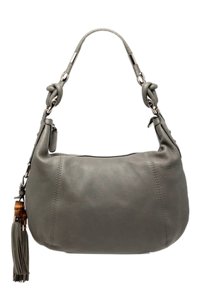 Gucci Pre-Owned 2000-2015 Pebbled Leather Techno Horsebit hobo bag - Grey