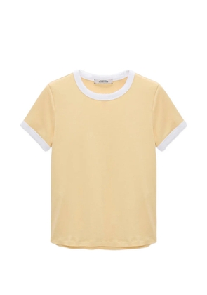 Dorothee Schumacher trimmed crew-neck T-shirt - Yellow