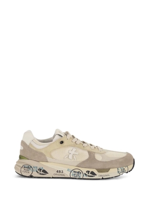 Premiata Mase 8018 suede side-logo sneakers - Neutrals