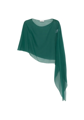 Antonelli assimetric-hem cape - Green