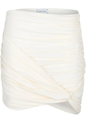 Magda Butrym ruched draped mini skirt - White