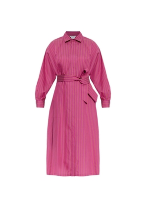 Max Mara belted striped dress - Pink