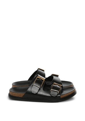 The Row buckle strap sandals - Black